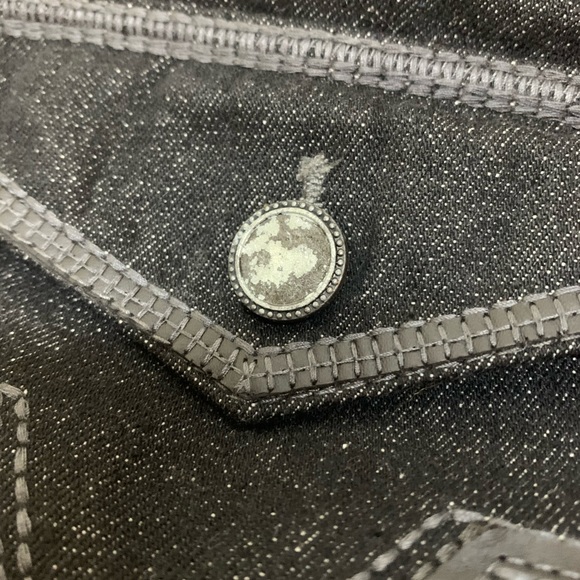 Men’s Young Rich & Famous NYC Black Jeans EUC Embellished Size 38 - Picture 10 of 13